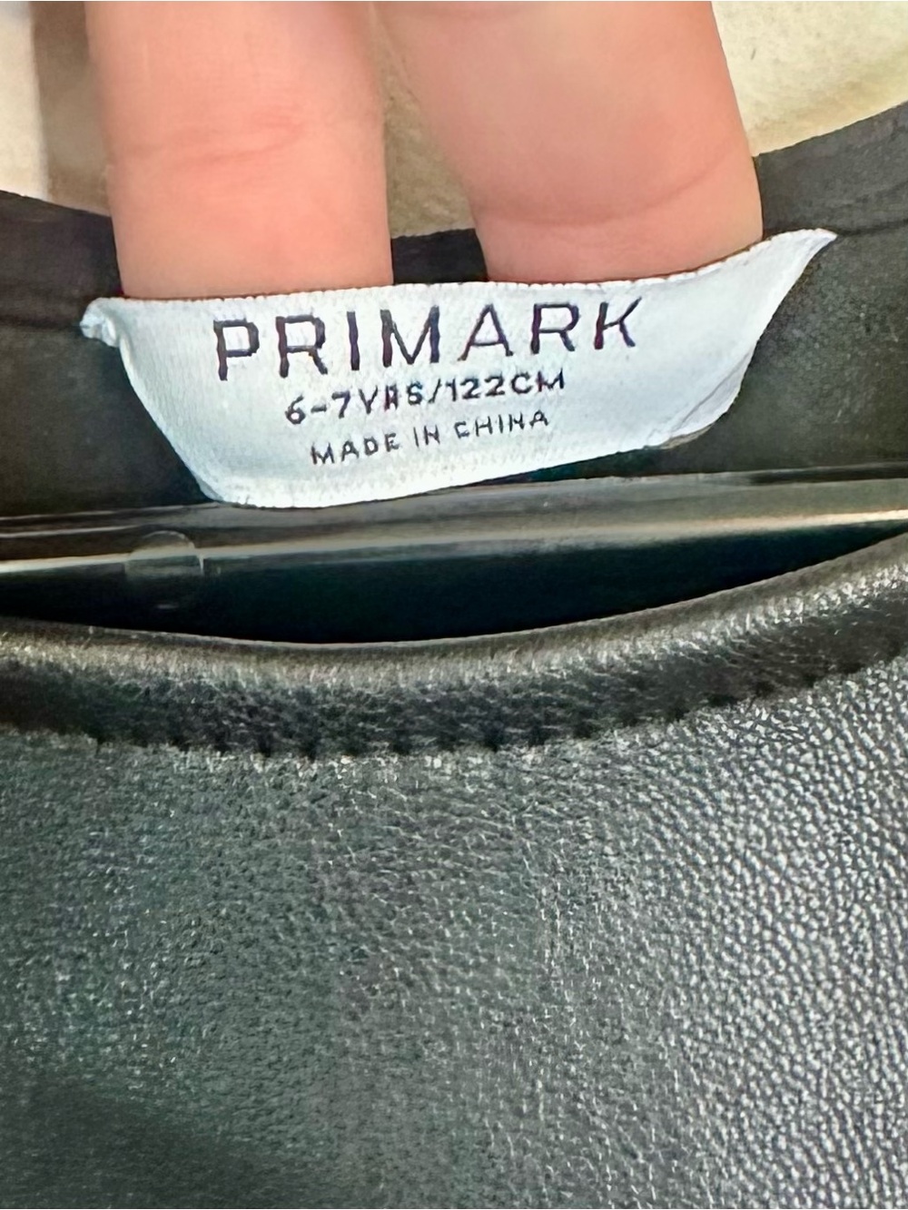 Primark Black Faux Leather Studded Dress - 6-7 years - Picture 2 of 6